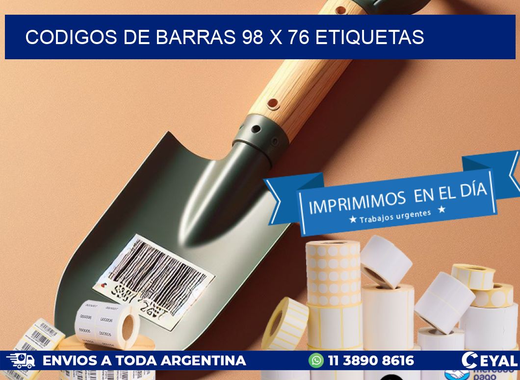 codigos de barras 98 x 76 etiquetas