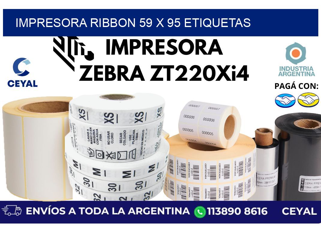 impresora ribbon 59 x 95 etiquetas