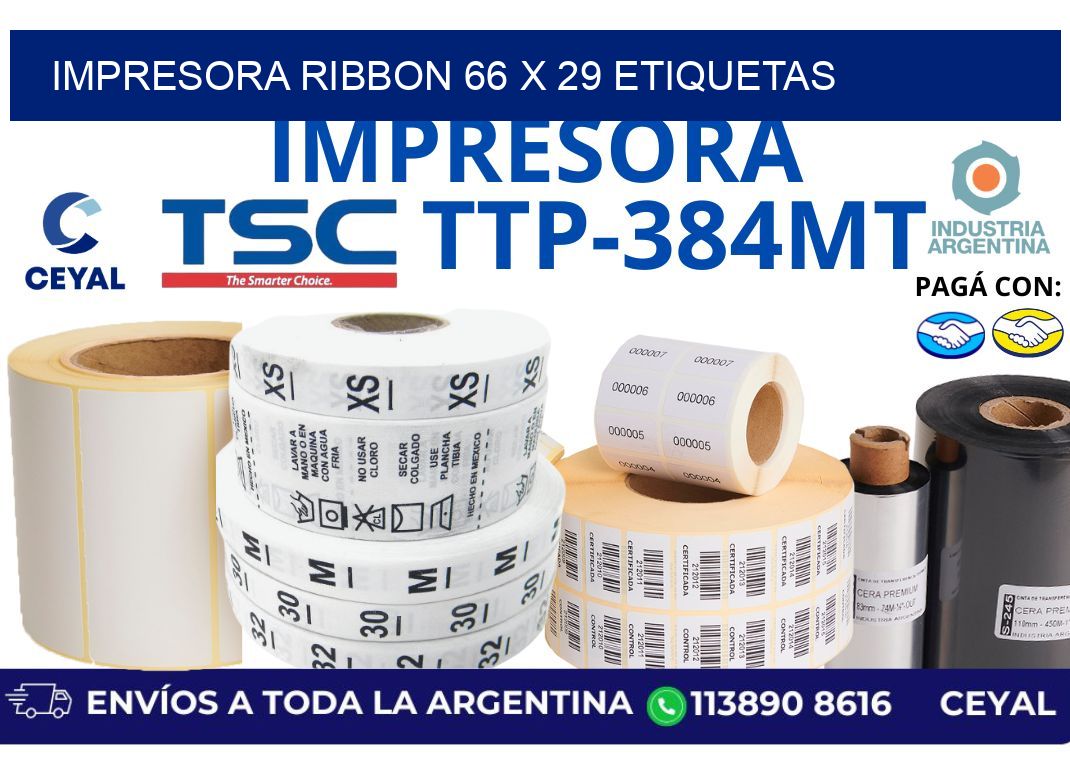 impresora ribbon 66 x 29 etiquetas