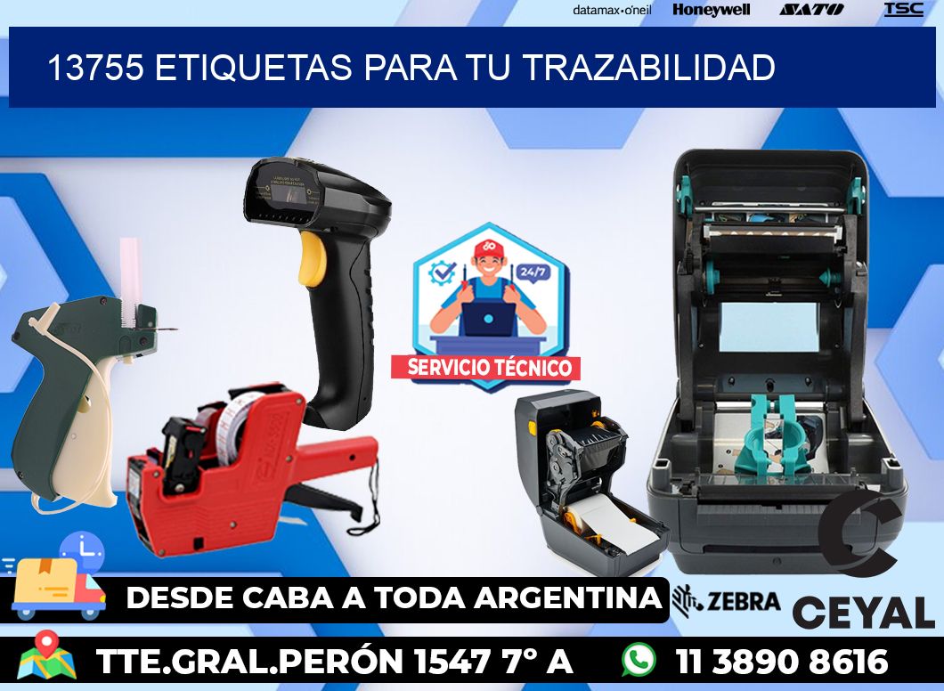 13755 etiquetas para tu trazabilidad