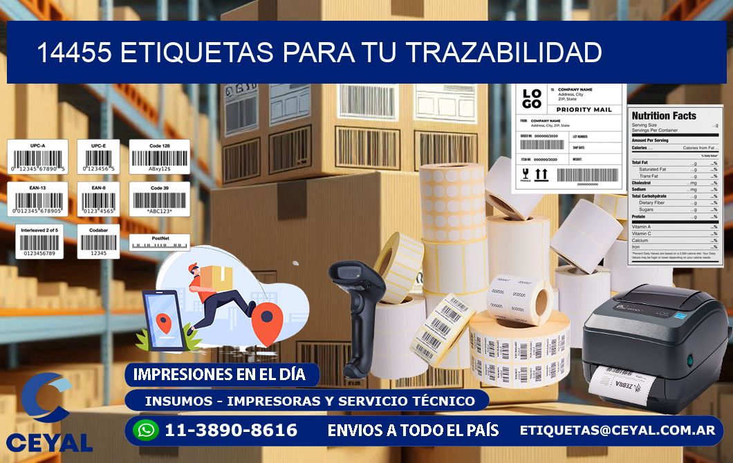 14455 etiquetas para tu trazabilidad