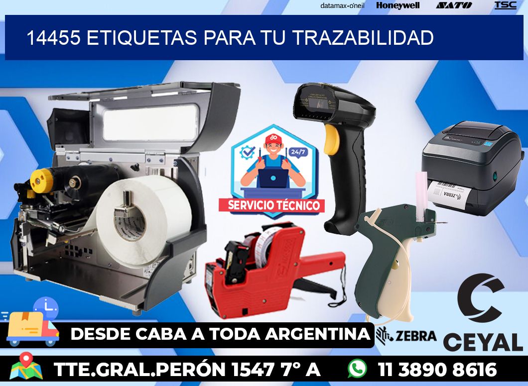 14455 etiquetas para tu trazabilidad