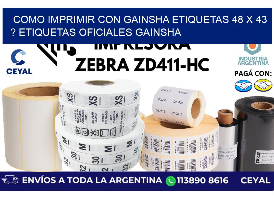 como imprimir con gainsha etiquetas 48 x 43 ? etiquetas oficiales gainsha
