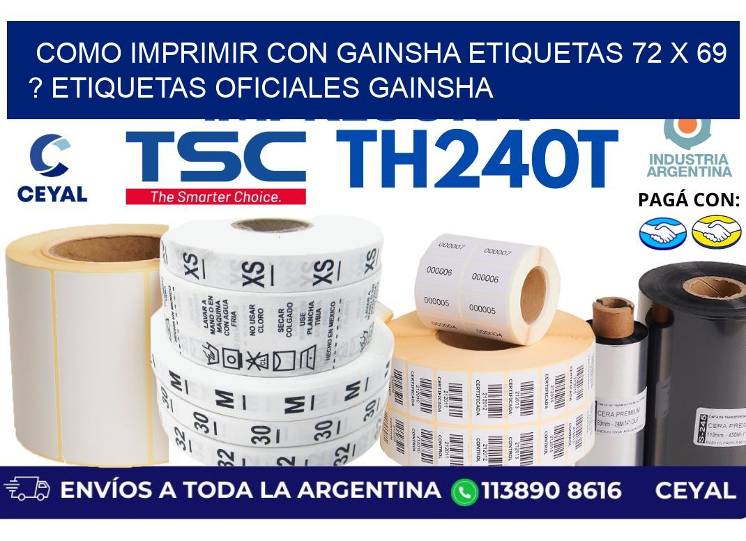 como imprimir con gainsha etiquetas 72 x 69 ? etiquetas oficiales gainsha