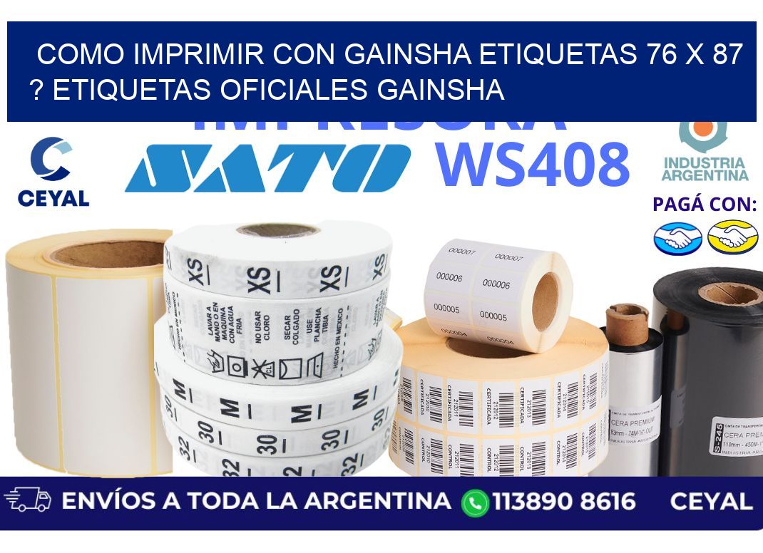 como imprimir con gainsha etiquetas 76 x 87 ? etiquetas oficiales gainsha