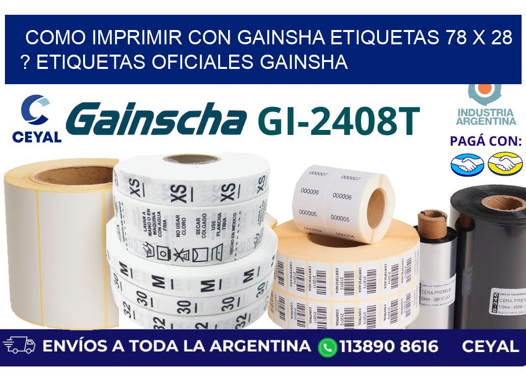 como imprimir con gainsha etiquetas 78 x 28 ? etiquetas oficiales gainsha