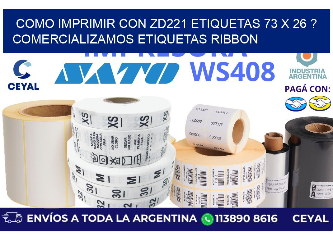 como imprimir con zd221 etiquetas 73 x 26 ? Comercializamos etiquetas ribbon