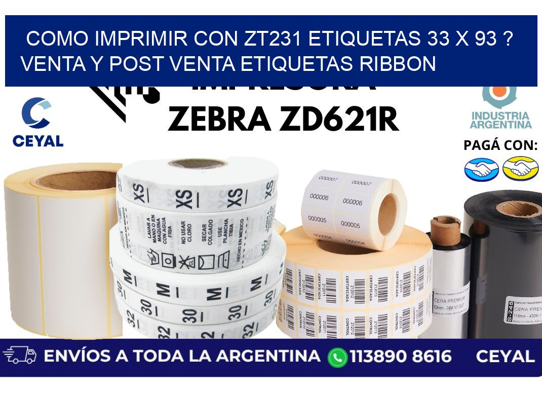 como imprimir con zt231 etiquetas 33 x 93 ? Venta y post venta etiquetas ribbon