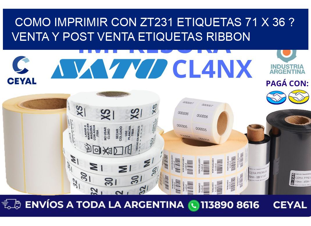 como imprimir con zt231 etiquetas 71 x 36 ? Venta y post venta etiquetas ribbon