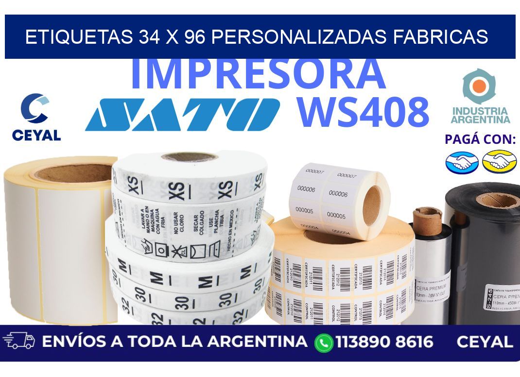 etiquetas 34 x 96 personalizadas fabricas