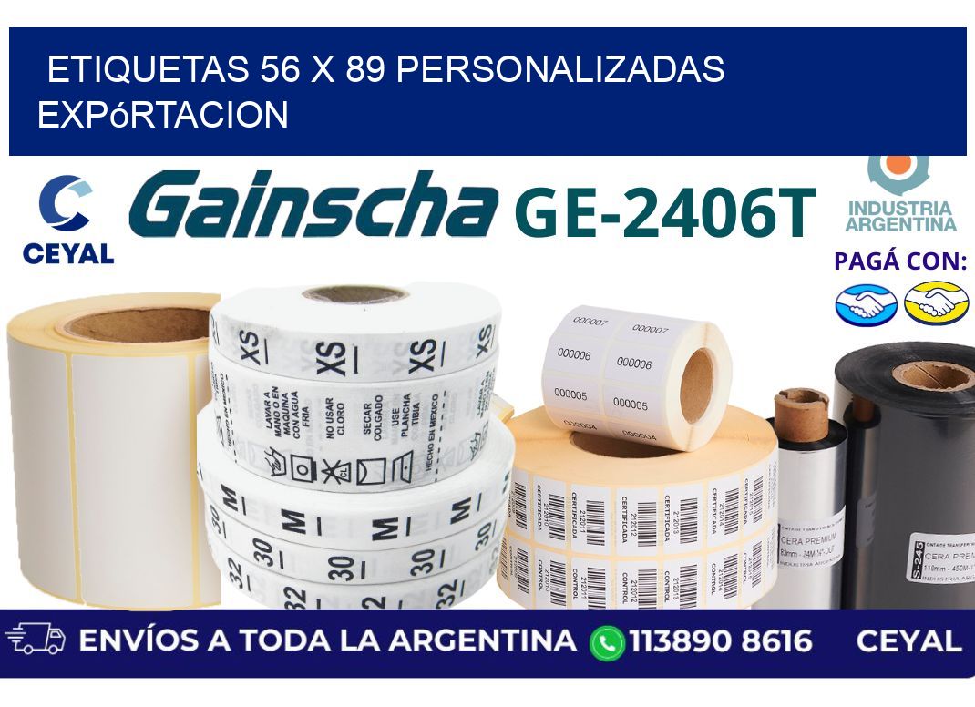 etiquetas 56 x 89 personalizadas expórtacion