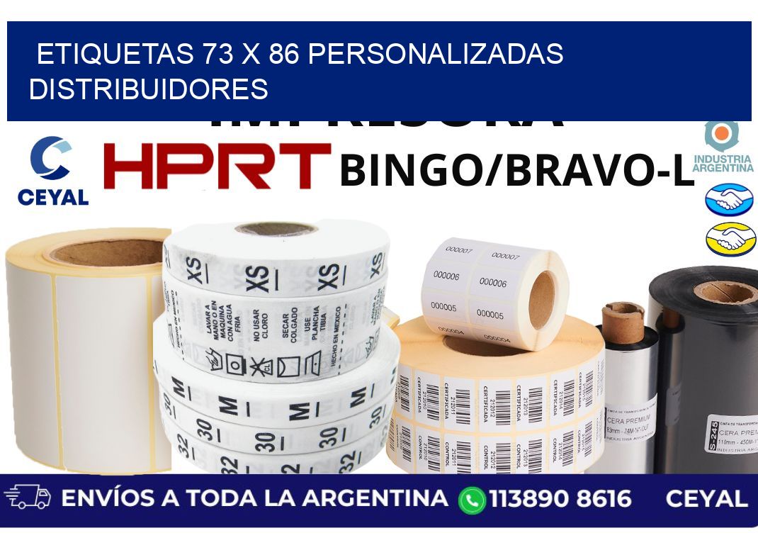 etiquetas 73 x 86 personalizadas distribuidores