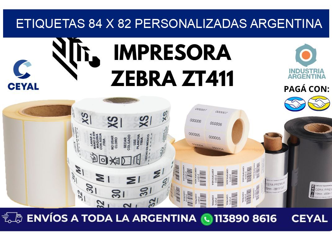 etiquetas 84 x 82 personalizadas argentina