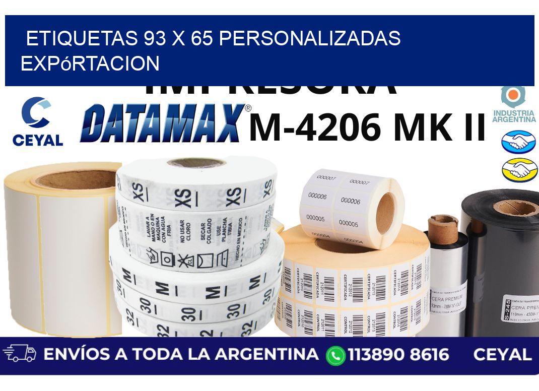 etiquetas 93 x 65 personalizadas expórtacion