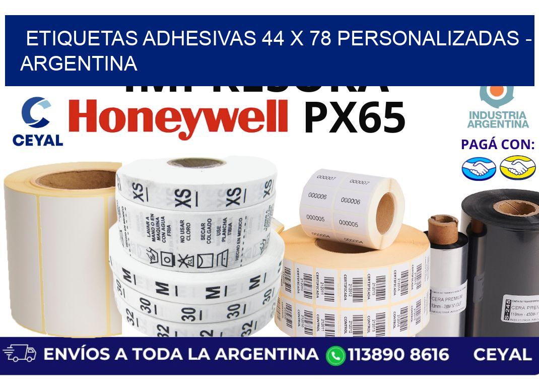 etiquetas adhesivas 44 x 78 personalizadas - Argentina