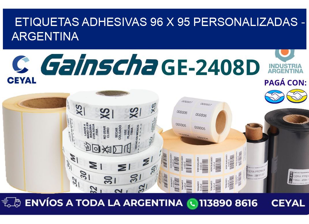 etiquetas adhesivas 96 x 95 personalizadas - Argentina