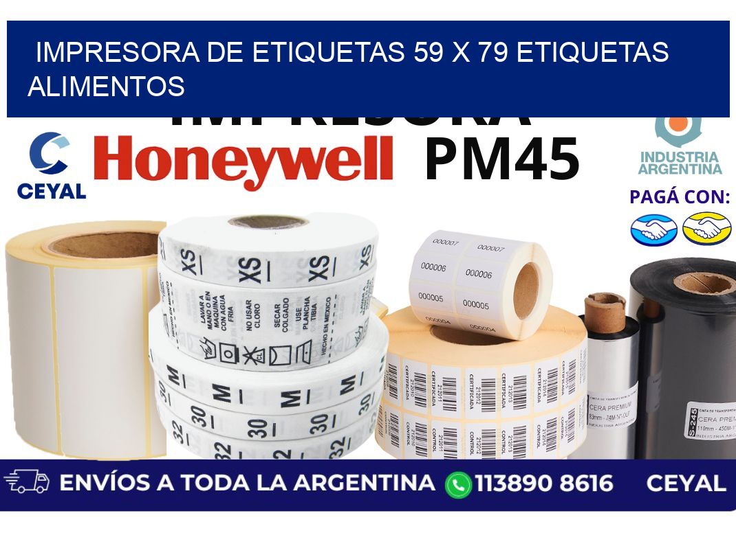 impresora de etiquetas 59 x 79 etiquetas alimentos