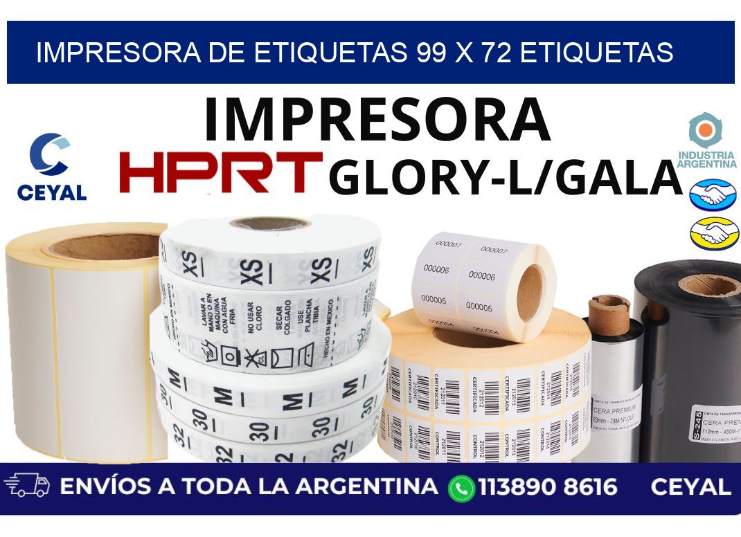 impresora de etiquetas 99 x 72 etiquetas