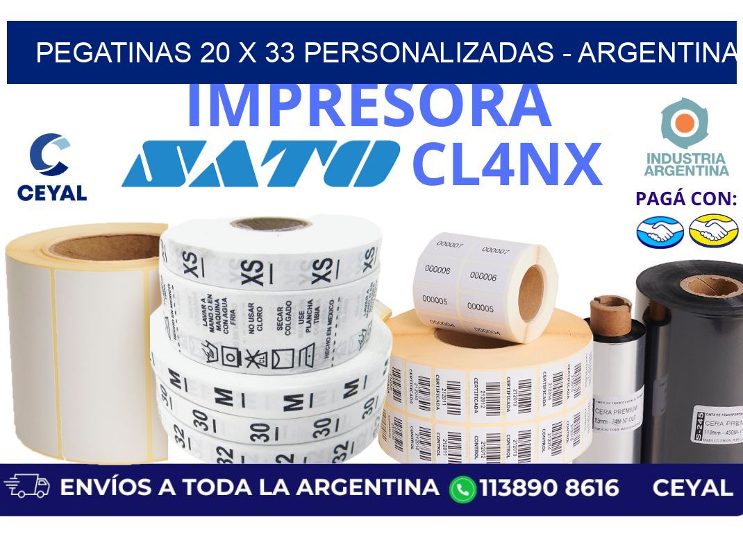 pegatinas 20 x 33 personalizadas - Argentina