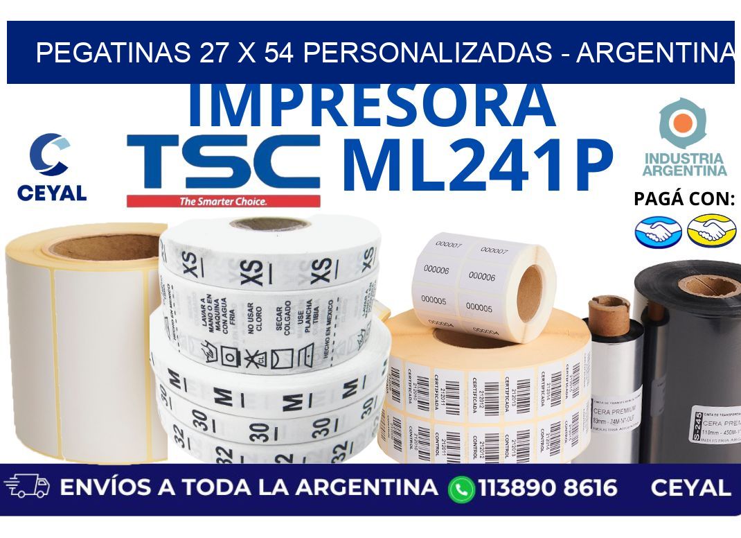 pegatinas 27 x 54 personalizadas - Argentina