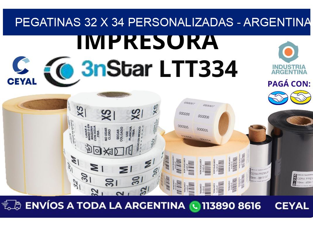 pegatinas 32 x 34 personalizadas - Argentina