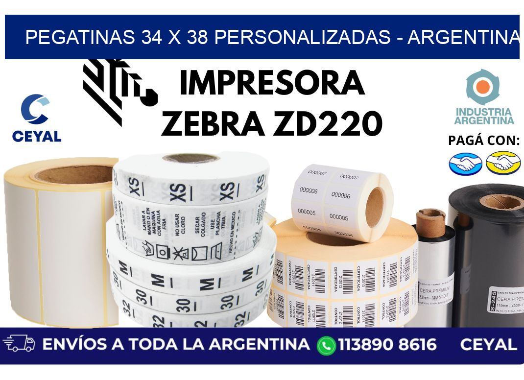 pegatinas 34 x 38 personalizadas - Argentina