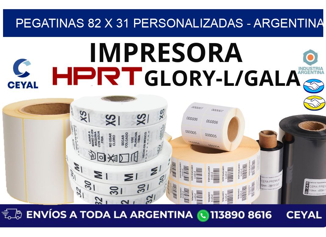 pegatinas 82 x 31 personalizadas - Argentina