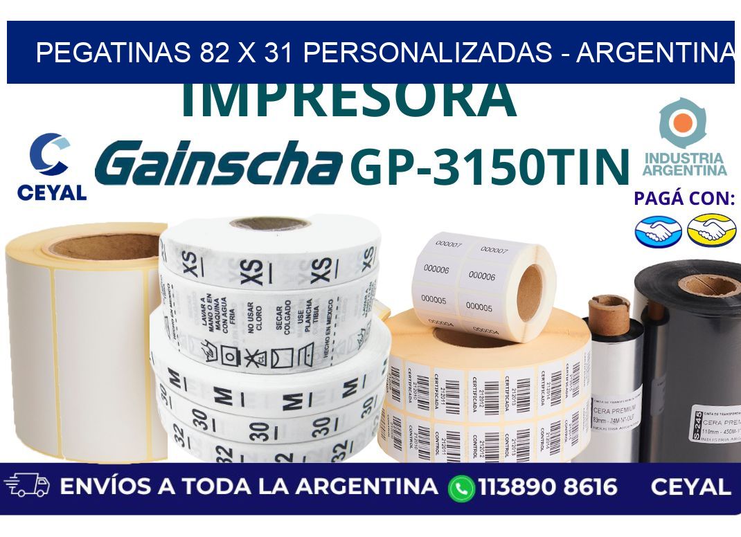 pegatinas 82 x 31 personalizadas - Argentina