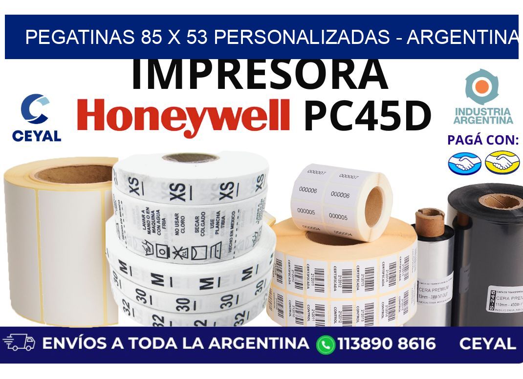 pegatinas 85 x 53 personalizadas - Argentina