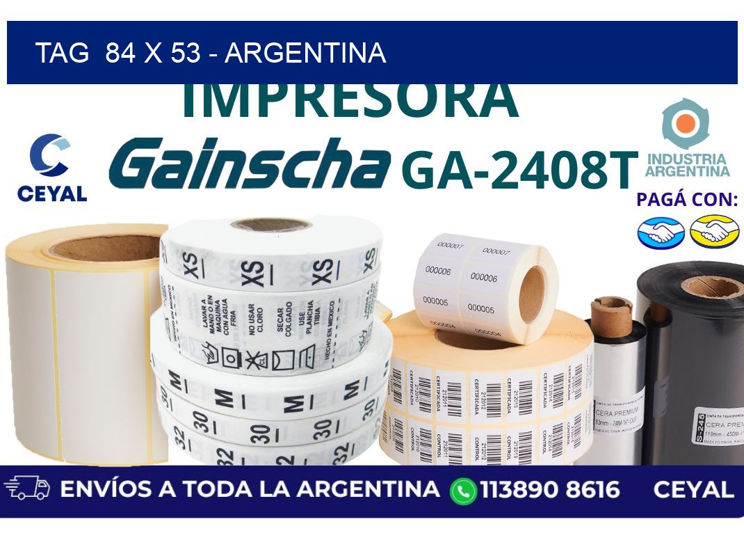 tag 84 x 53 - Argentina