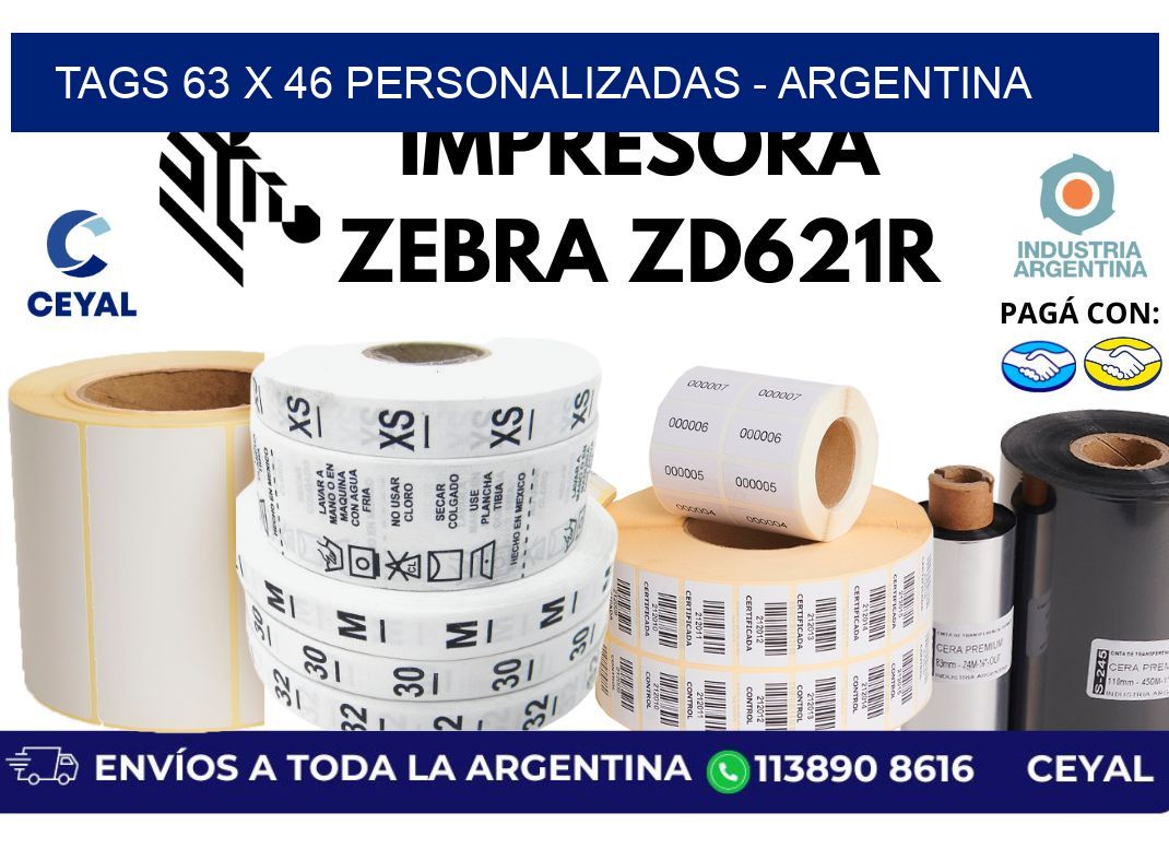 tags 63 x 46 personalizadas - Argentina