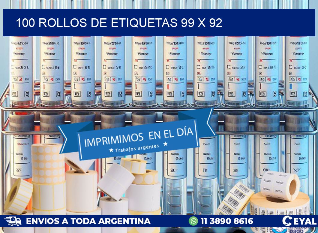100 ROLLOS DE ETIQUETAS 99 x 92