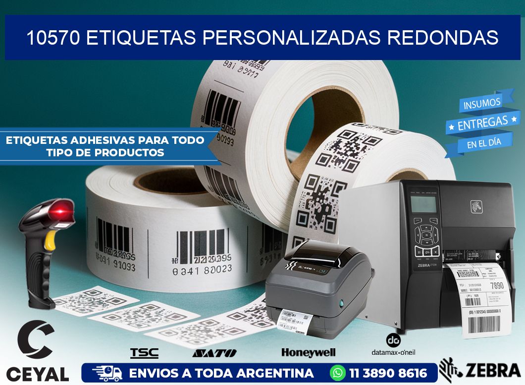 10570 Etiquetas personalizadas redondas