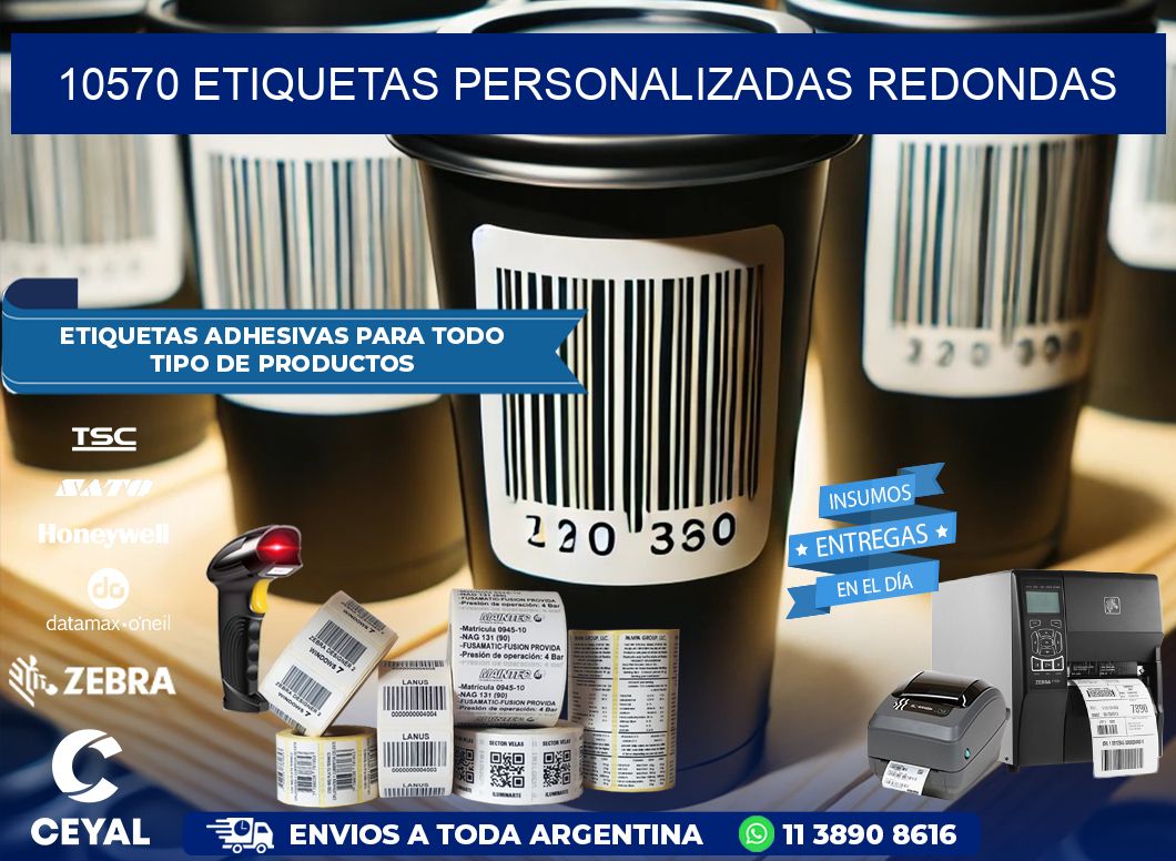 10570 Etiquetas personalizadas redondas