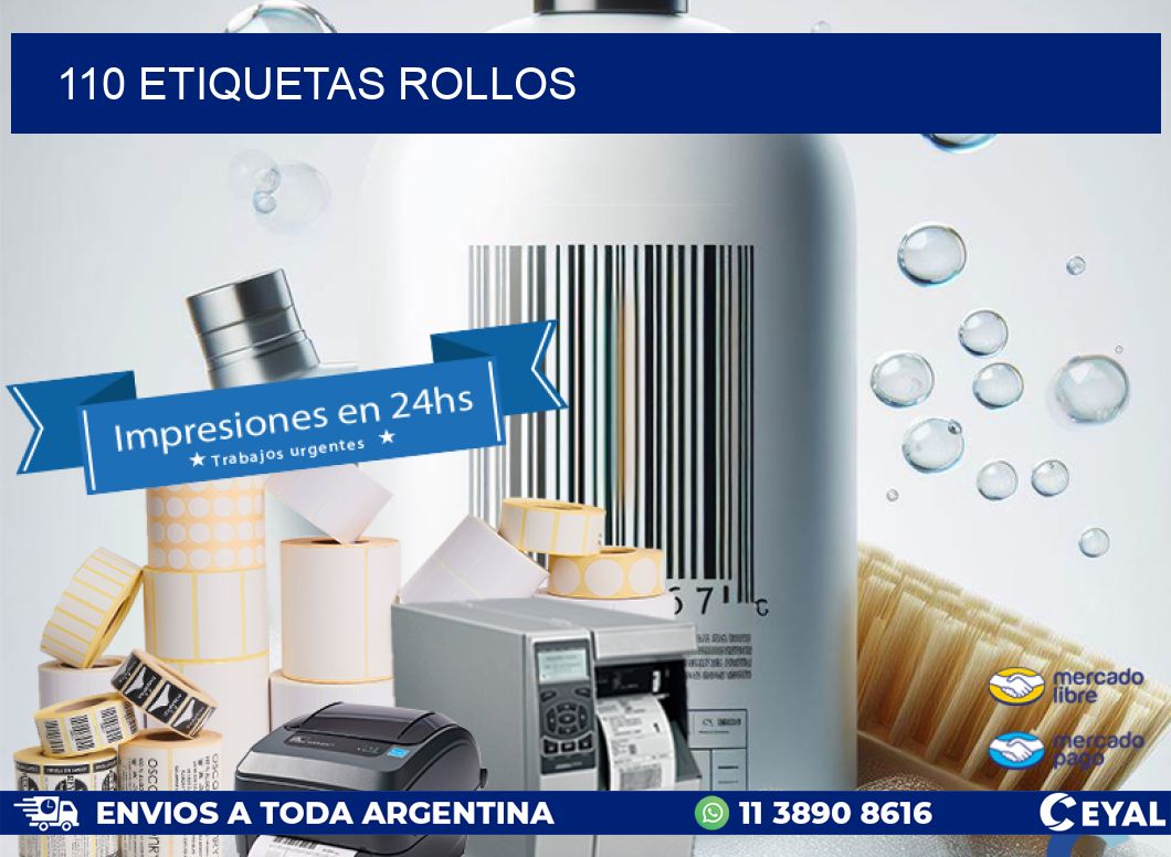 110 etiquetas rollos