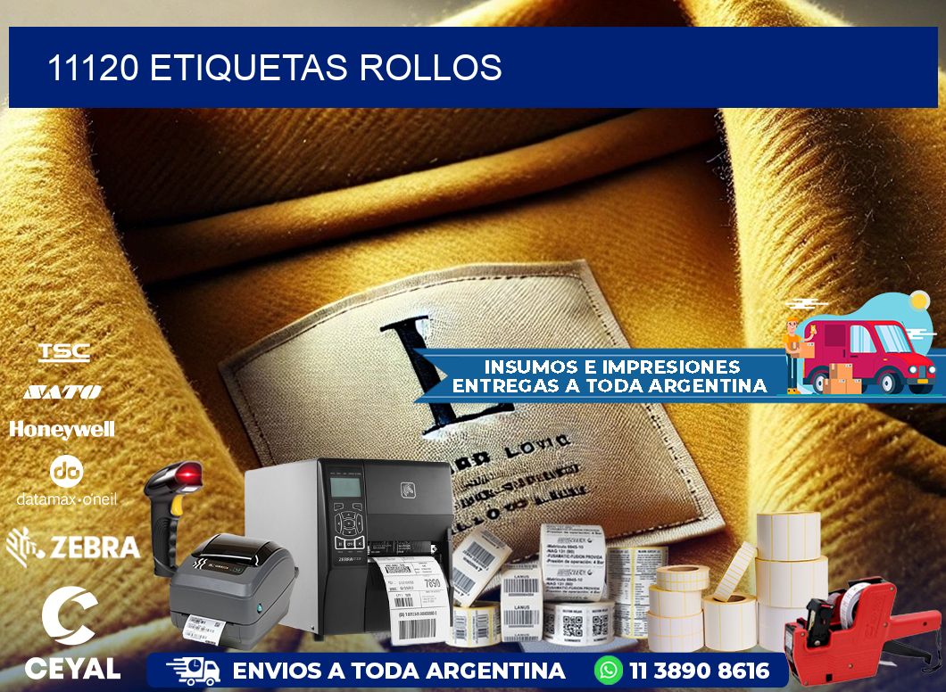 11120 etiquetas rollos