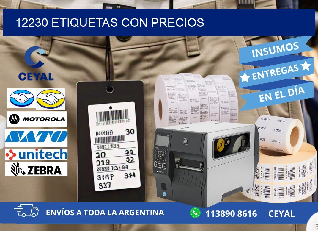 12230 etiquetas con precios