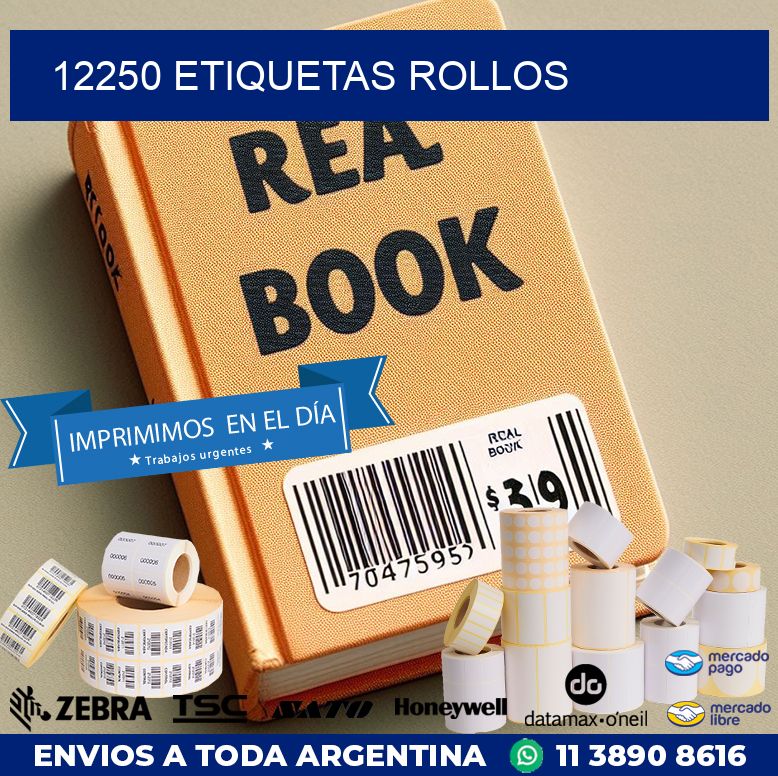 12250 etiquetas rollos