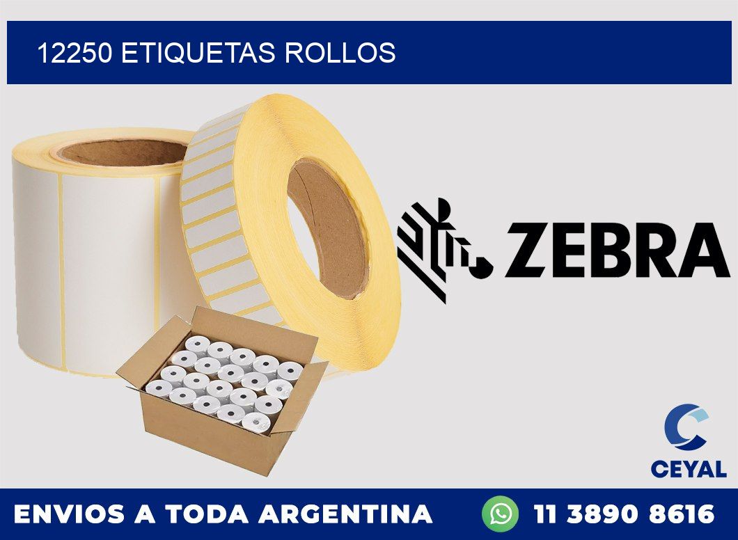 12250 etiquetas rollos