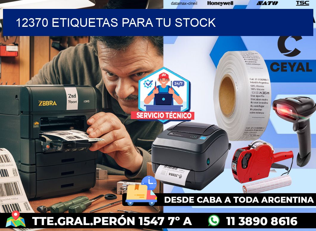 12370 etiquetas para tu stock