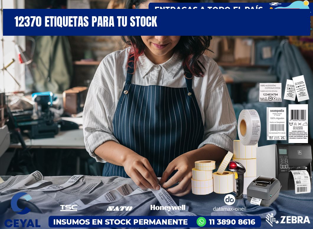 12370 etiquetas para tu stock