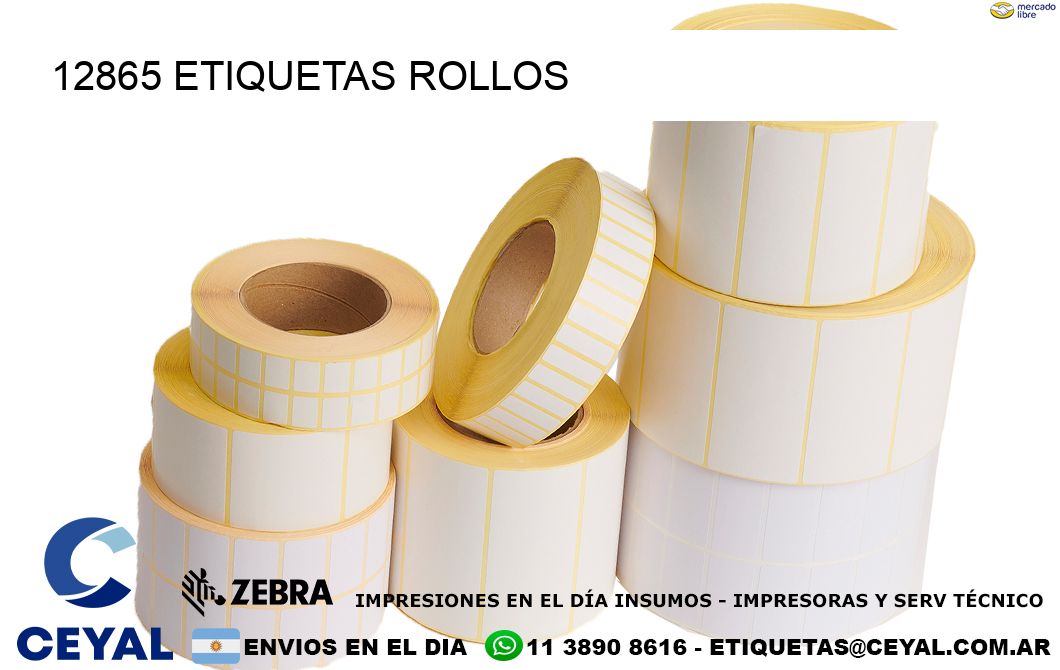 12865 etiquetas rollos