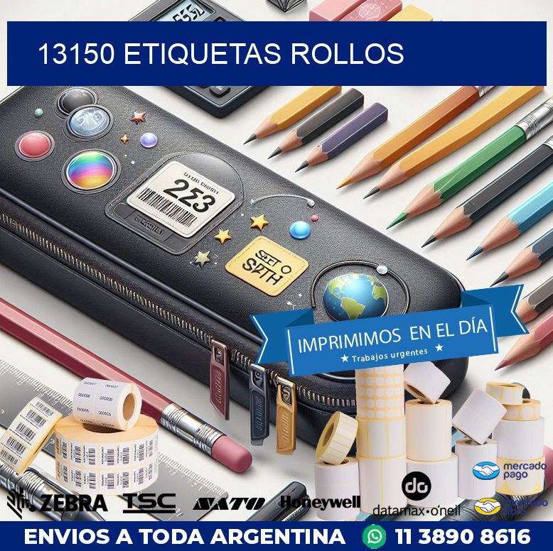 13150 etiquetas rollos