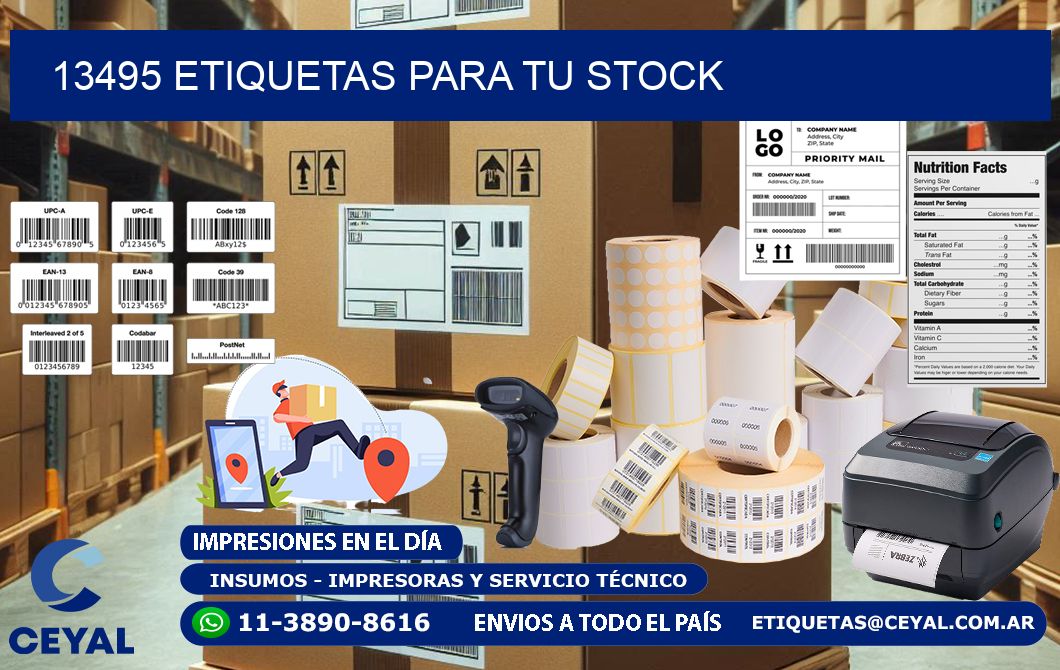 13495 etiquetas para tu stock