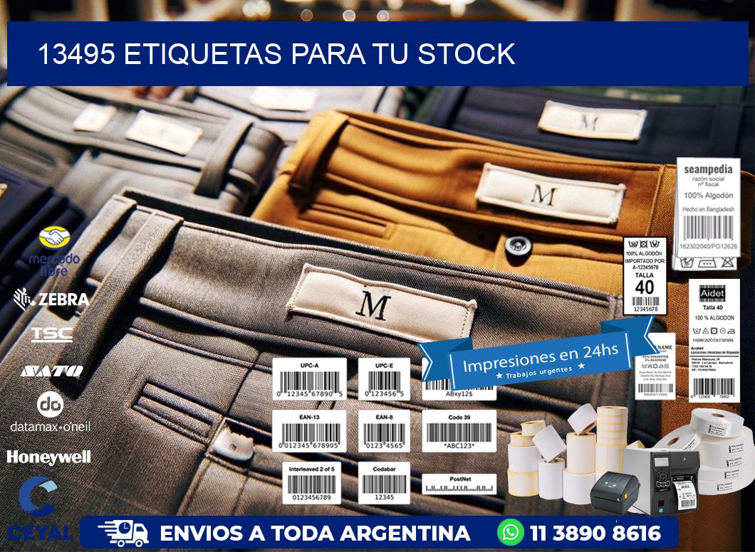 13495 etiquetas para tu stock