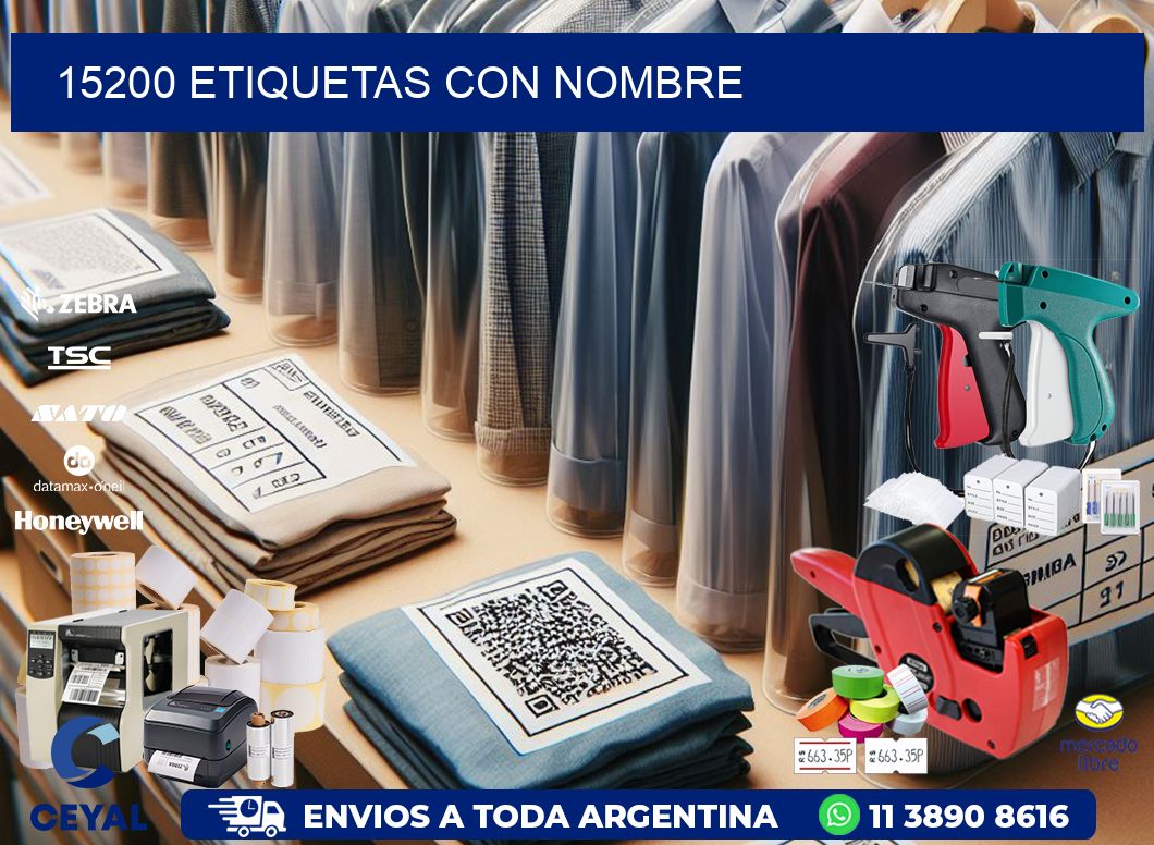 15200 etiquetas con nombre