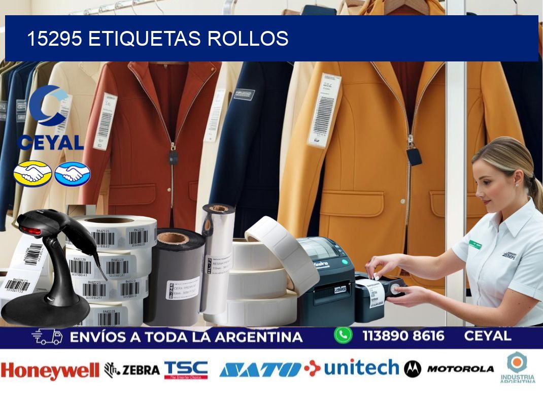 15295 etiquetas rollos