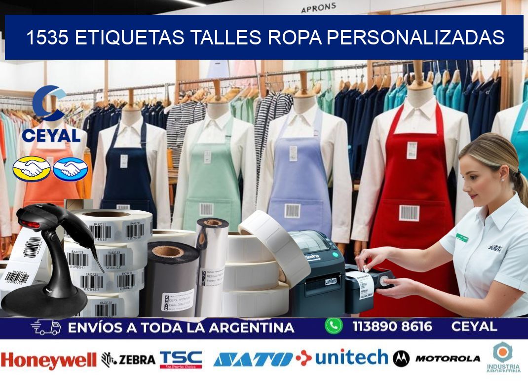 1535 ETIQUETAS TALLES ROPA PERSONALIZADAS