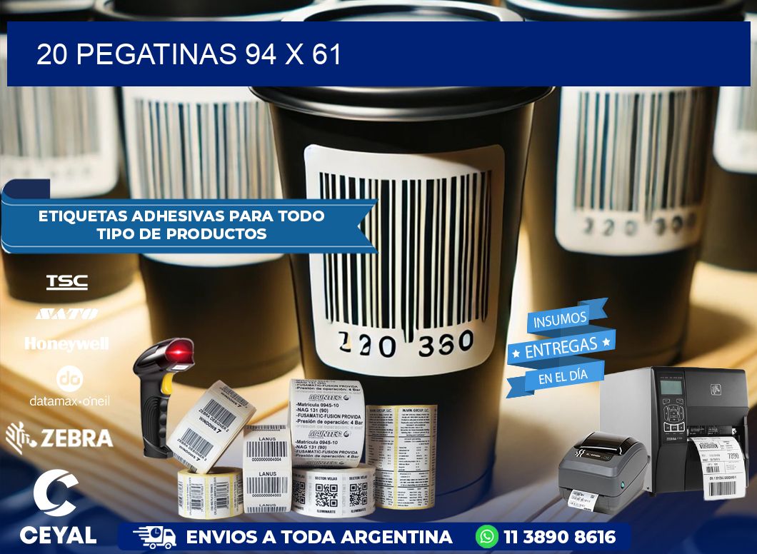 20 PEGATINAS 94 x 61