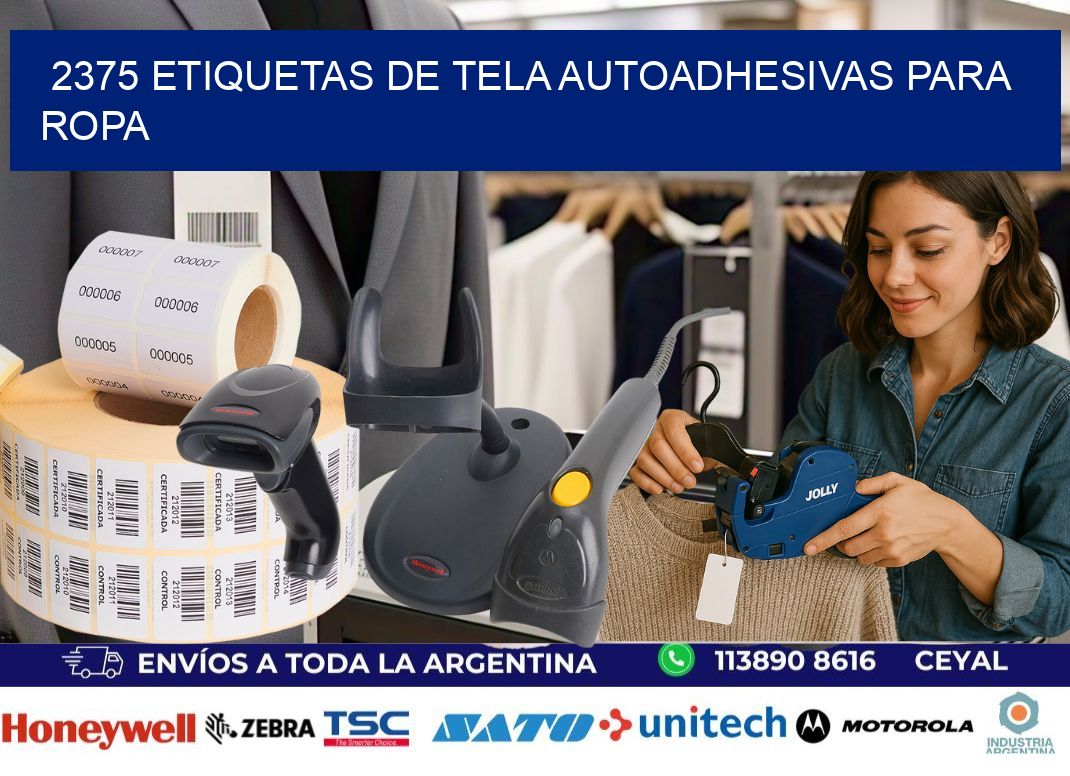 2375 Etiquetas de tela autoadhesivas para ropa